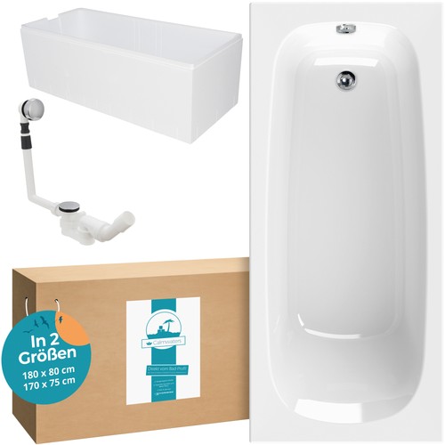 Badewanne komplettset 170 75 - badewanne, x