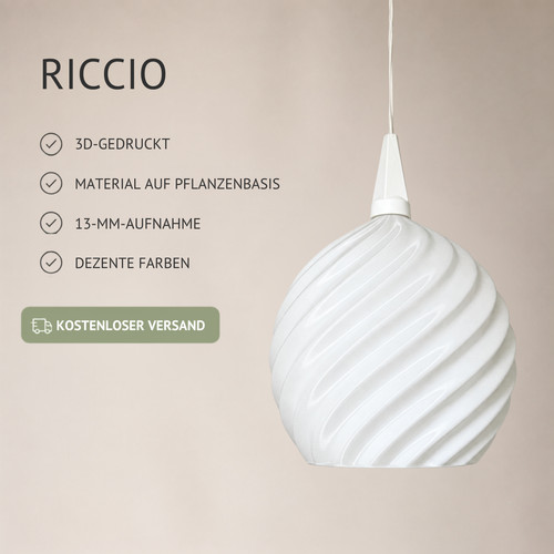Lampenschirm riccio weiß x - riccio, 10